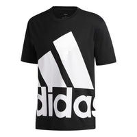 adidas Large logo Printing Short Sleeve Black GK3325