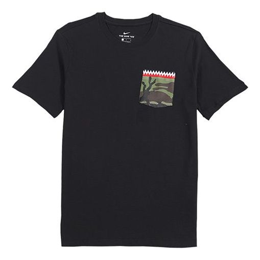 Nike Athleisure Casual Sports Pocket Short Sleeve Black CJ6197-010