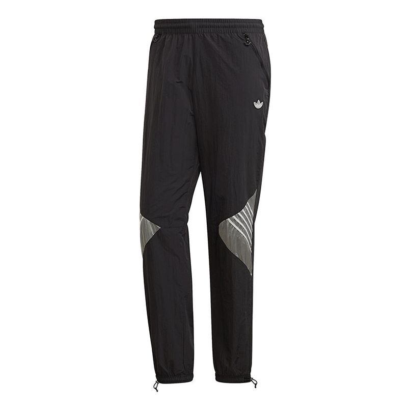 adidas originals Tolima-02 Trackp Reflective Logo Casual Training Sports Long Pants Black GD5804