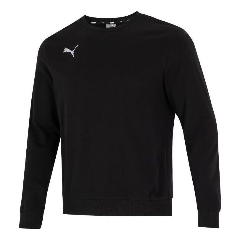 PUMA ESS Logo Crew Sweater 'Black' 656933-03