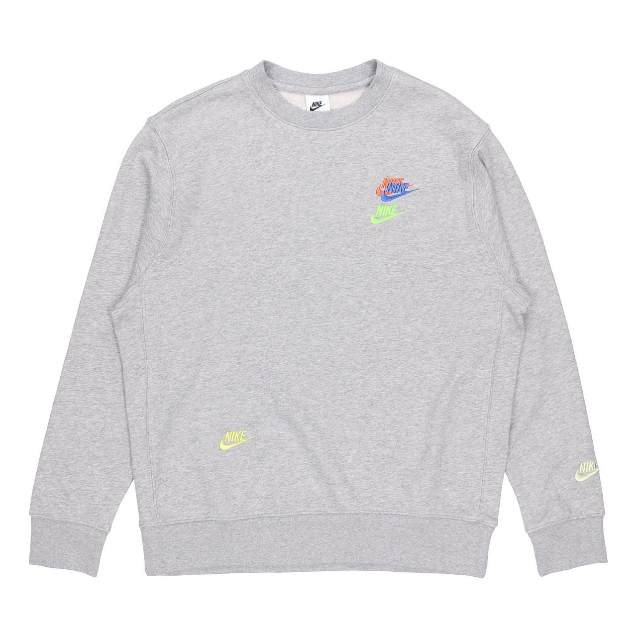 Men's Nike Contrasting Colors Logo Round Neck Pullover Autumn Gray DJ6915-063