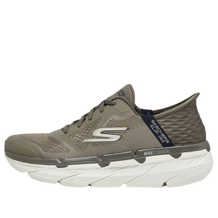 Skechers Max Cushioning Premier Shoes 'Tan Olive Green' 220313-TPE