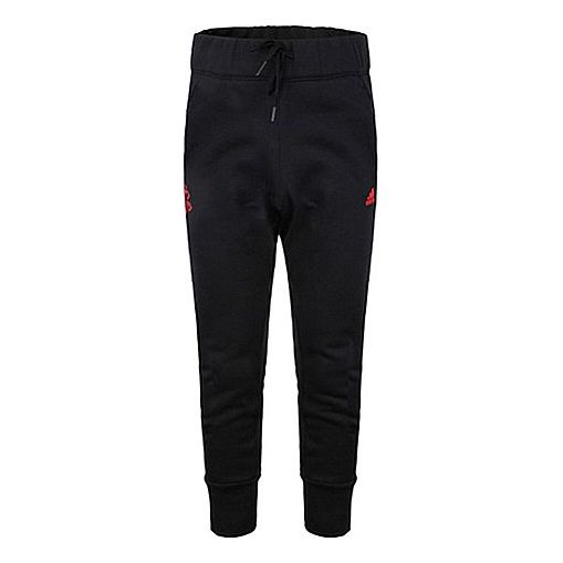 adidas Fleece Lined Athleisure Casual Sports Slim Fit Long Pants Black DP5746