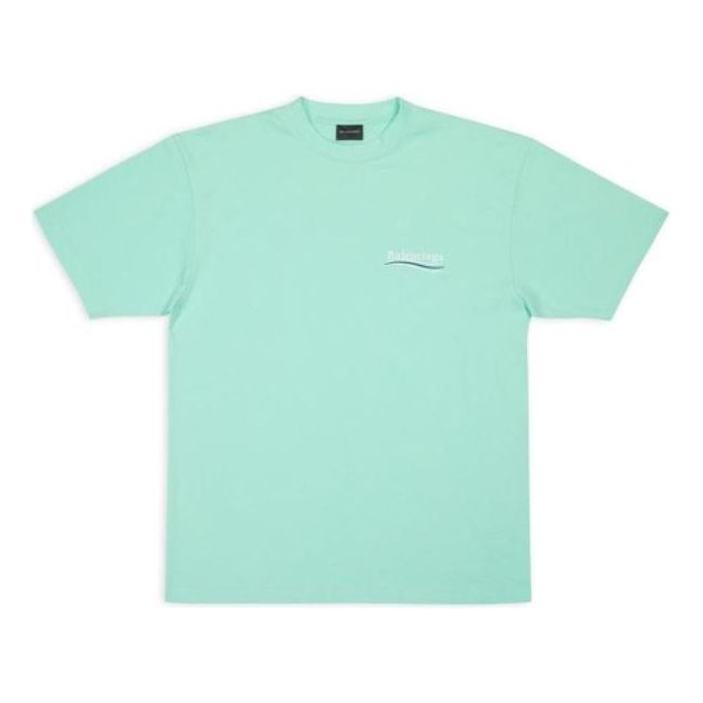 Balenciaga Political Campaign T-Shirt Large Fit 'Mint' 641675TKVJ13461