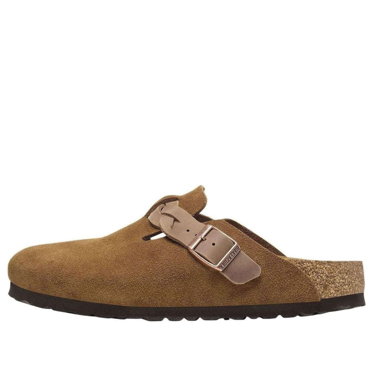 Birkenstock Boston Braided Suede Leather Narrow Fit Sandals 'Mink' 1026713