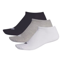 adidas originals Unisex TREFOIL LINER Socks 3 Packs Multicolor 'White Gray Black' FT8524