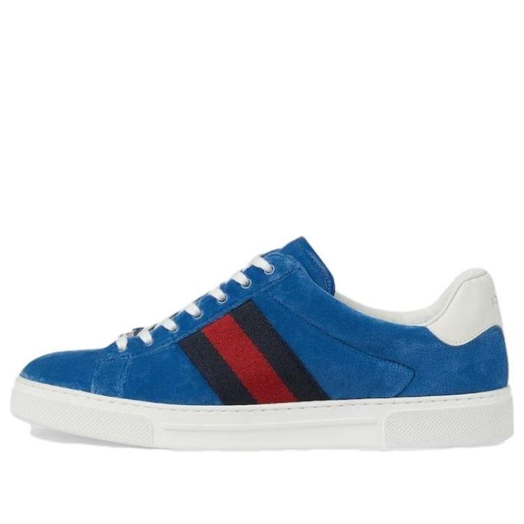 Gucci Ace Velvet Sneakers 'Blue Red' 757893-FACGV-4348