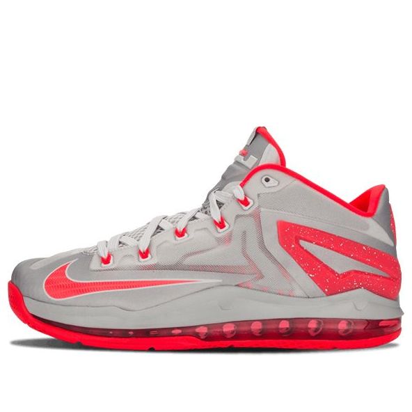 Nike LeBron 11 Low 'Base Grey Laser Crimson' 642849-001