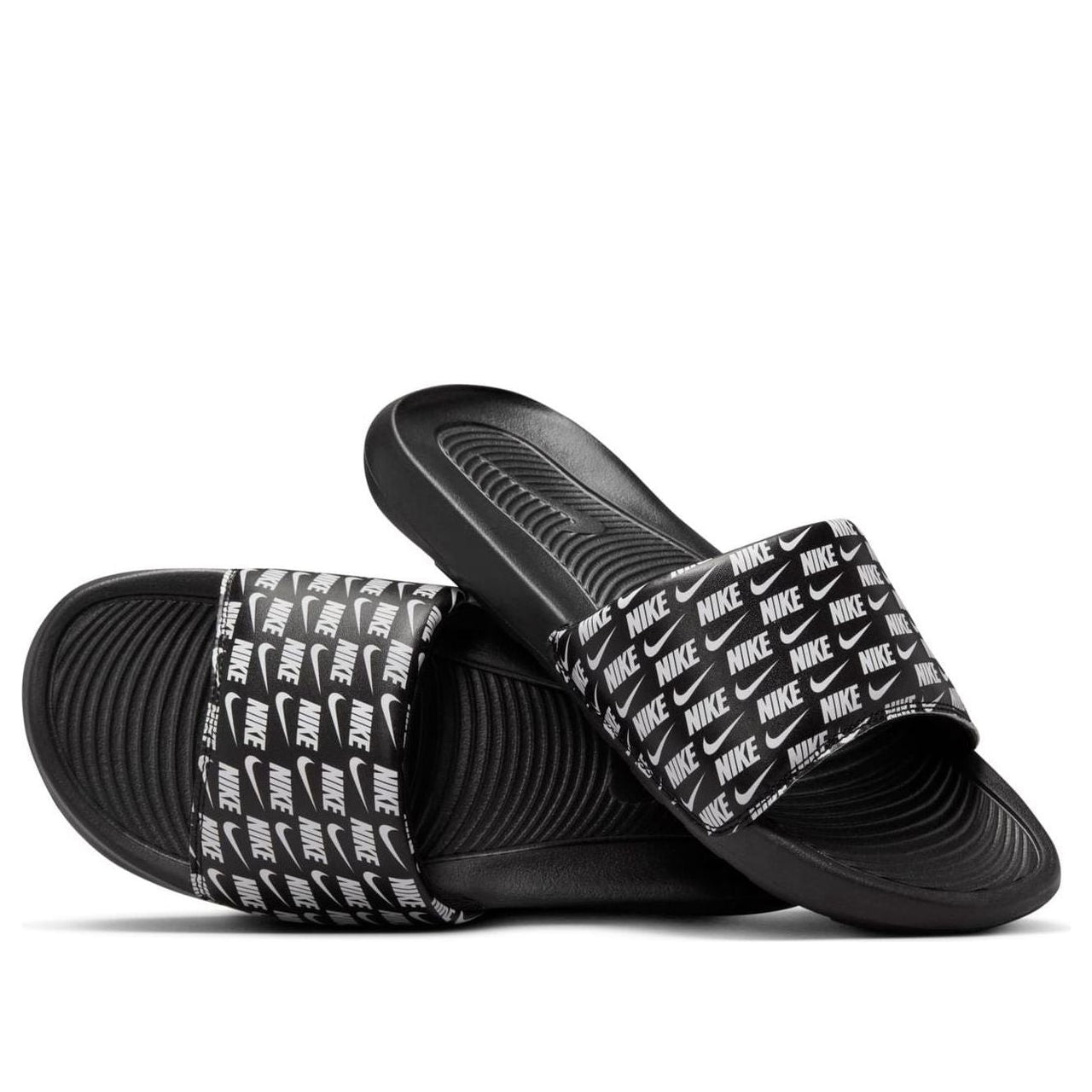 Nike Victori One Slide Print 'Repeat Logo - Black' CN9678-006