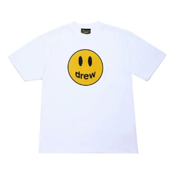 Drew House Mascot - White Distress Smiling Face Short Sleeve Unisex DR-SS20-021