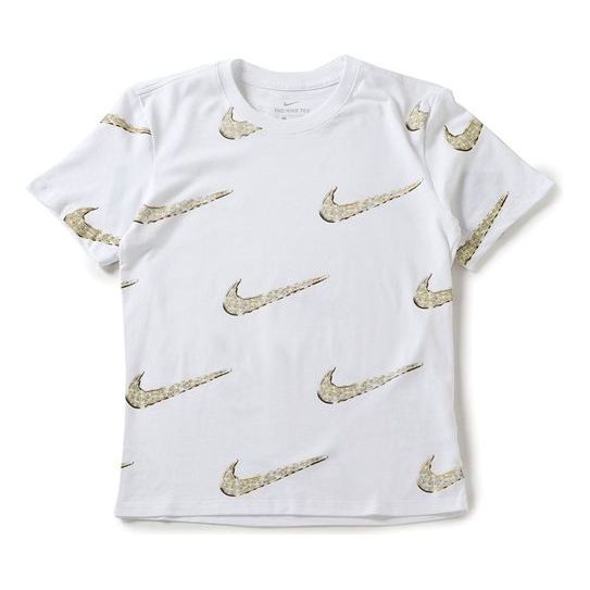 Nike Sportswear Hook Print Short Sleeve Male White BQ0634-100