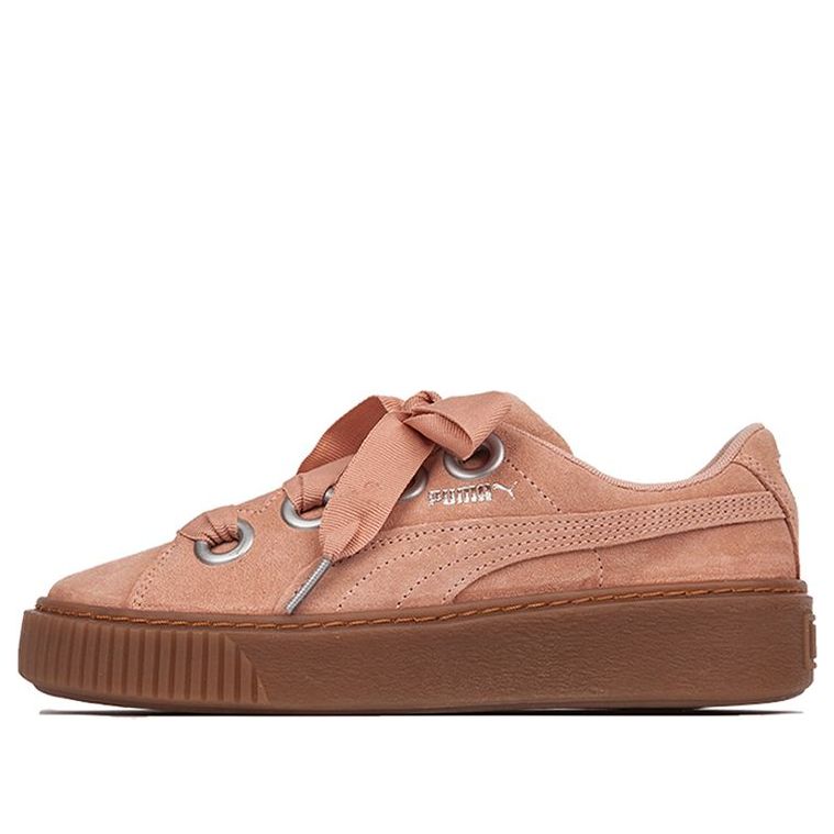 (WMNS) PUMA Platform Kiss Suede 'Red' 366461-03