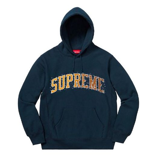 Supreme FW18 Water Arc Hooded Sweatshirt Navy SUP-FW18-205