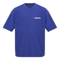 Balenciaga Logo T-Shirt Medium Fit 'Indigo' 612966TLVB34388