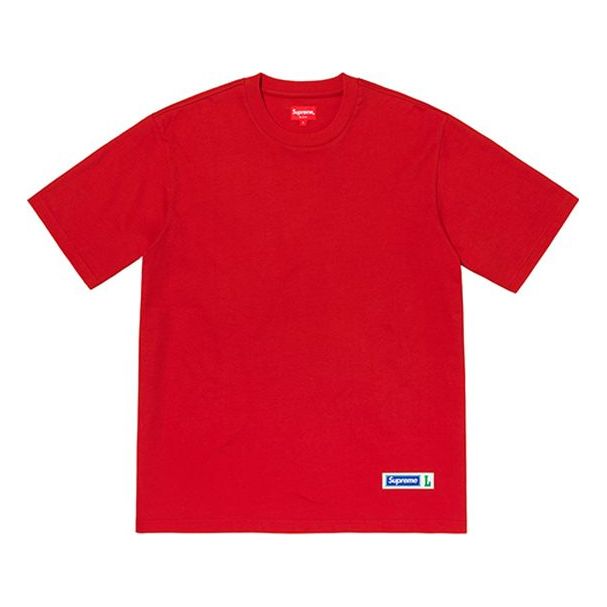 Supreme SS19 Athletic Label Tee Sports Short Sleeve Unisex Red SUP-SS19-10187