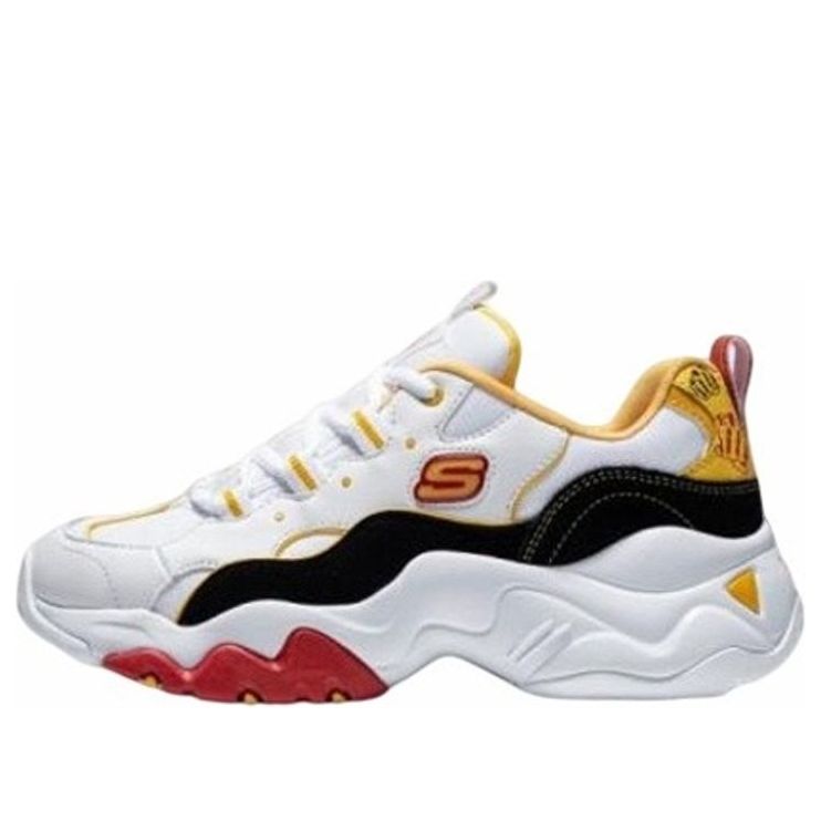 (WMNS) One Punch Man x Skechers D lites 3.0 Low-Top Running Shoes White/Black/Yellow 66666342-WBKY