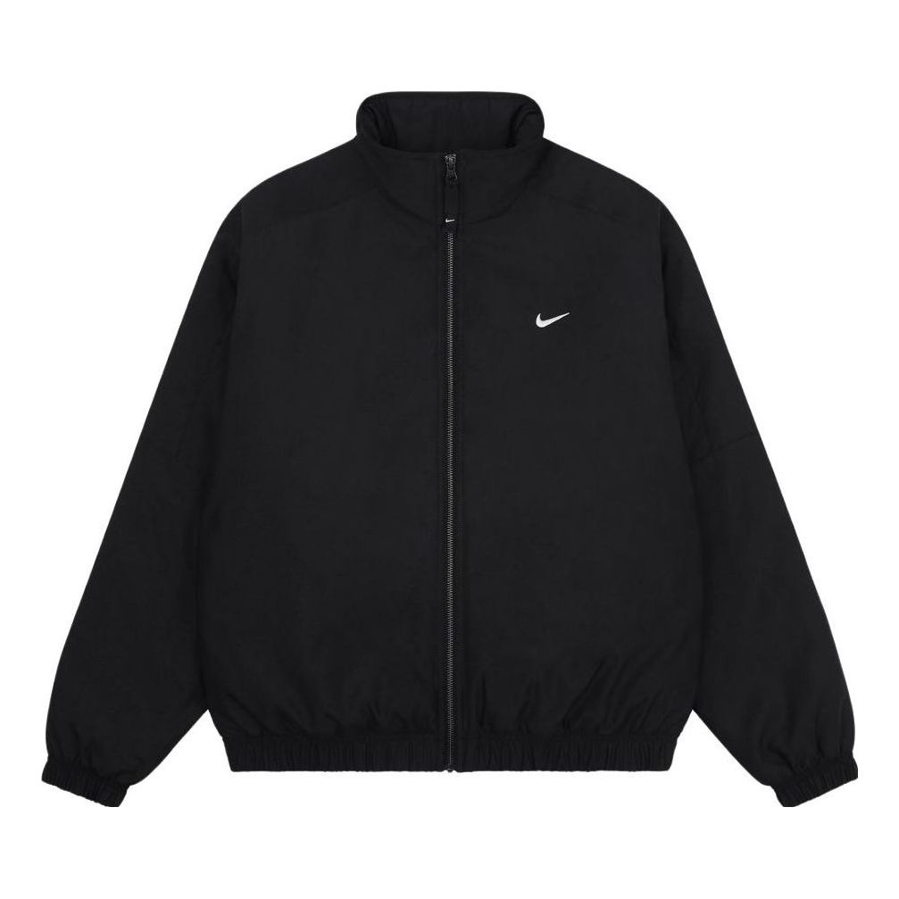 Nike Solo Swoosh Satin Bomber Jacket (Asia Sizing) 'Black' DN1267-014