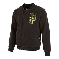 PUMA Logo Sherpa Baseball Jacket 'Black' 536182-01