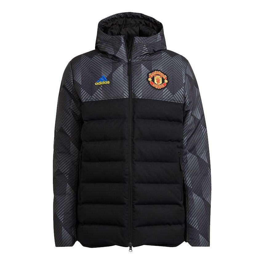adidas Manchester United Soccer Down Feather Jacket 'Black' GR3870