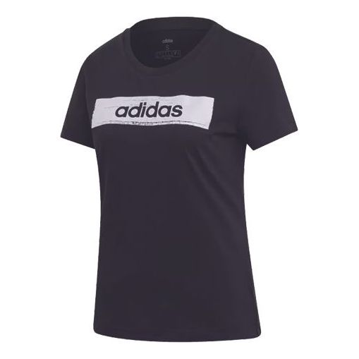 (WMNS) adidas Training Round Neck Pullover Short Sleeve 'Black' EI4586