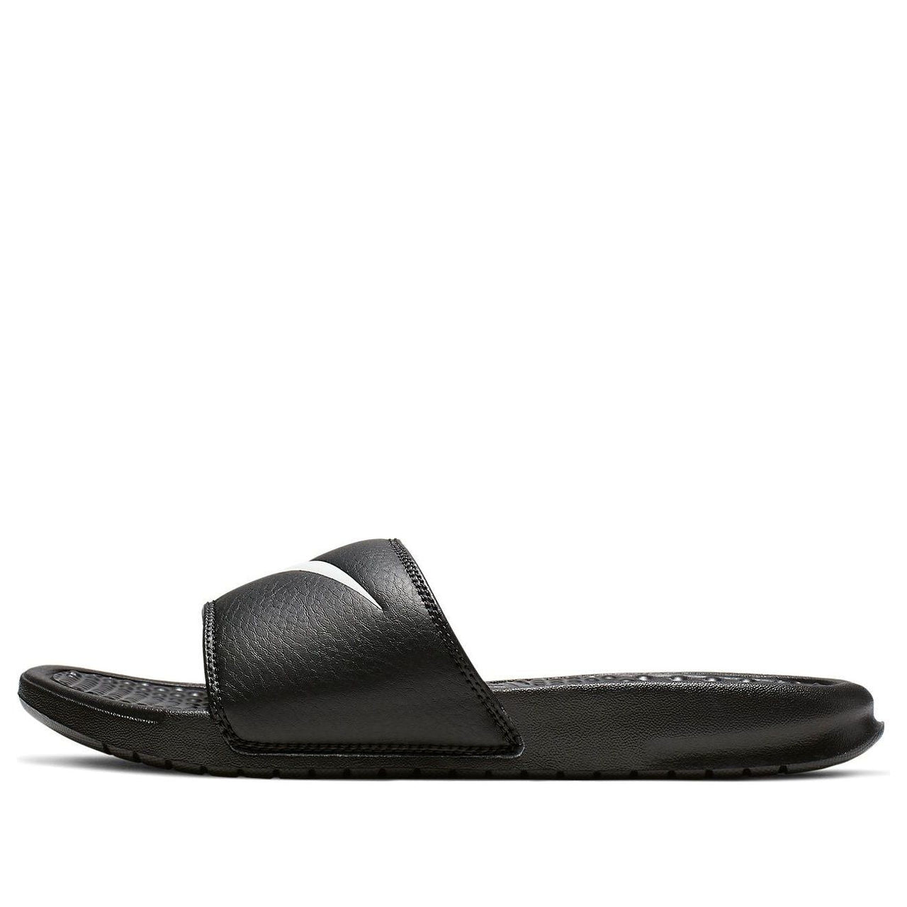 (WMNS) Nike Benassi Swoosh Fashion Black White Slippers 'Black White' 312432-010