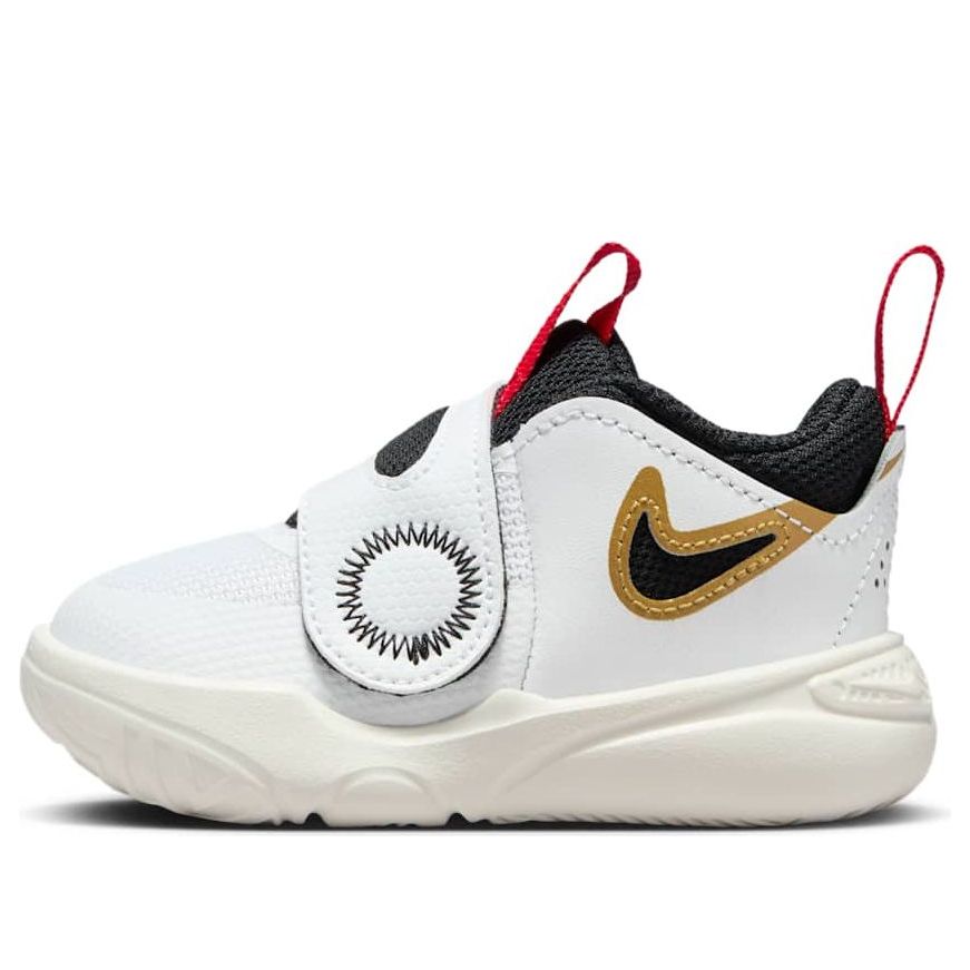 (TD) Nike Team Hustle D 11 'White Metallic Gold University Red Black' DV8995-104
