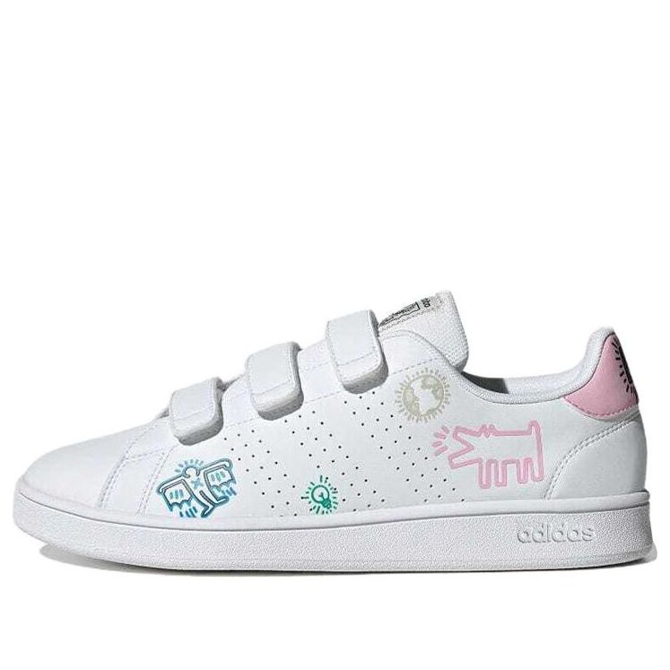 Keith Haring x adidas neo Advancourt Base 'White Blue Pink' GX3675