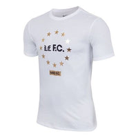Men's Nike Alphabet Printing Sports Round Neck Pullover Short Sleeve White T-Shirt AH8520-100