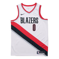 NBA Men's Nike Damian Lillard Portland Trail Blazers SW Jersey White CW3607-106