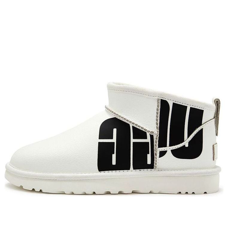 (WMNS) UGG Classic Ultra Mini Broken Logo 'White' 1129270-PDWH