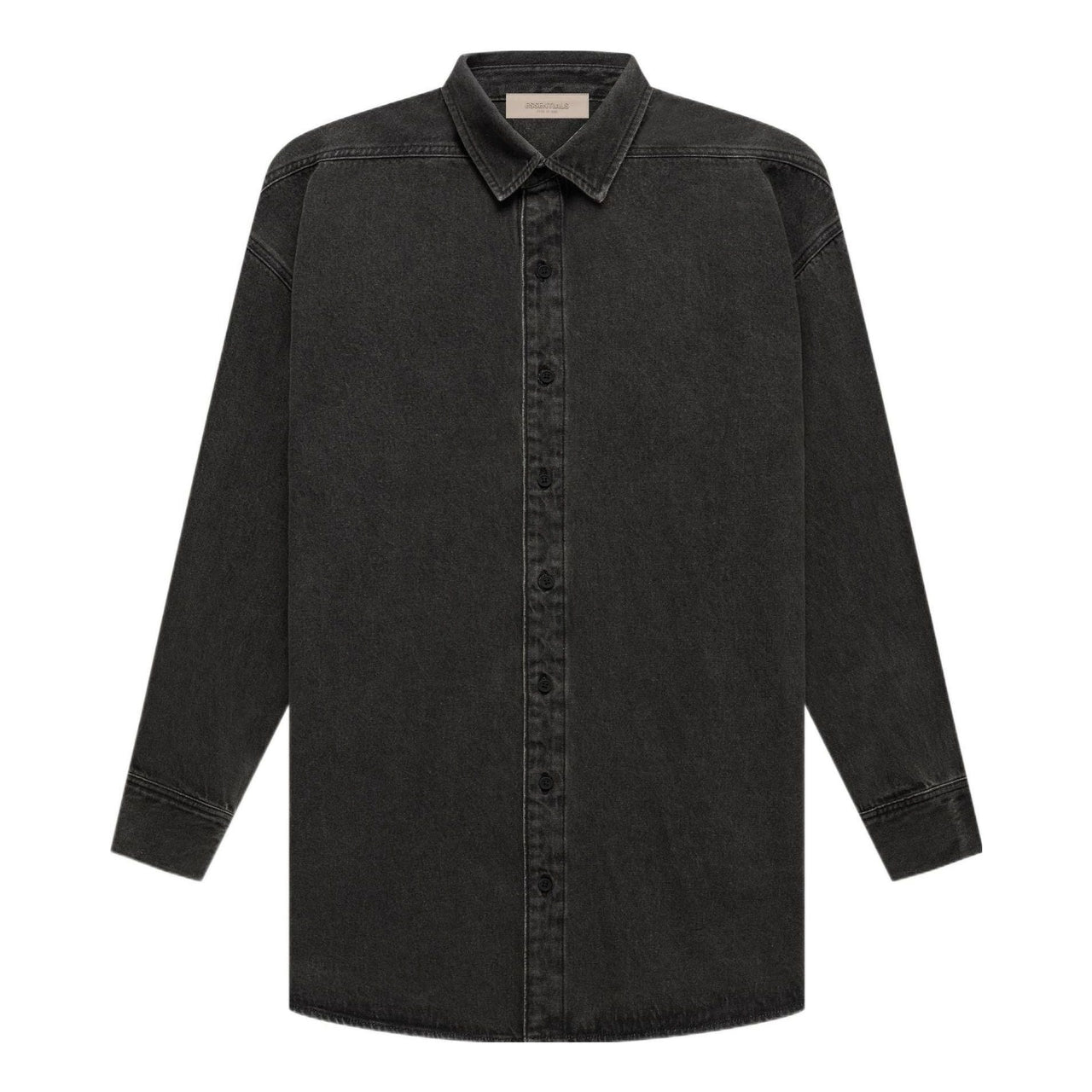 Fear of God Essentials SS22 Long Sleeve Denim Shirt 'Black' FOG-SS22-460