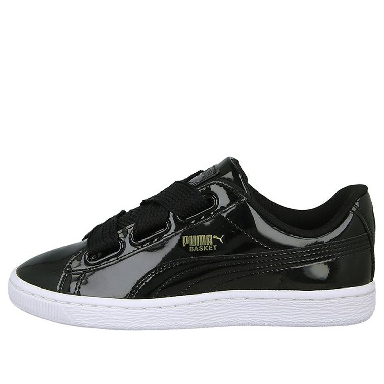 (WMNS) PUMA Basket Heart Patent 'Black' 363073-01