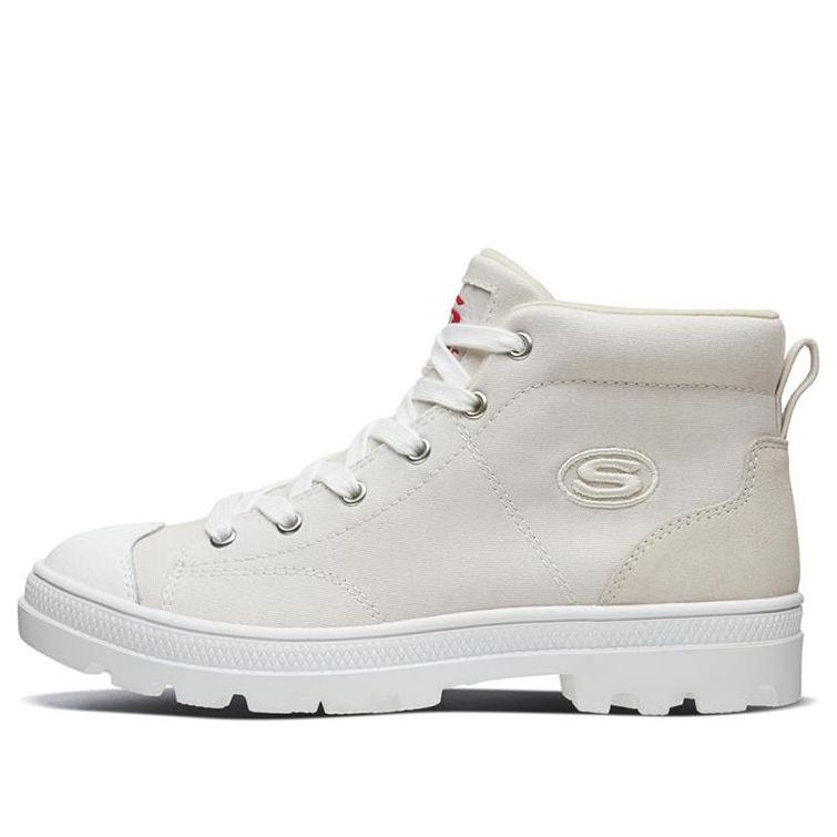 (WMNS) Skechers Roadies High-Top Canvas Shoes White 74380-NAT