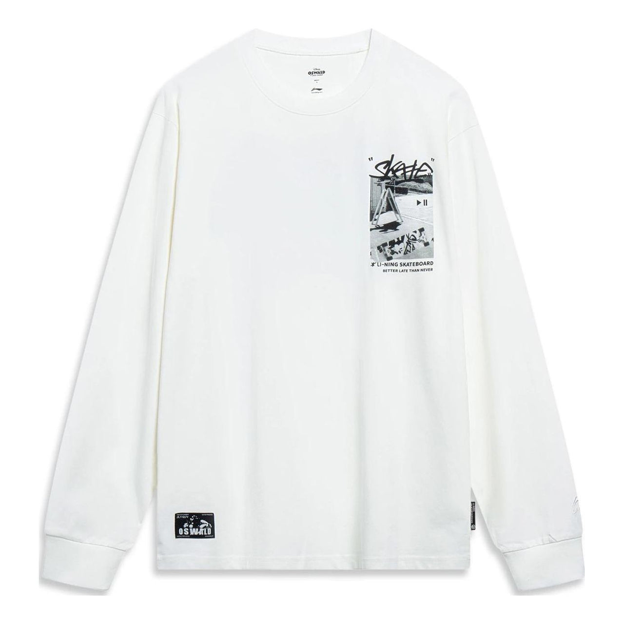 Li-Ning x Disney Oswald Graphic Long Sleeve T-shirt 'White' AHST321-3
