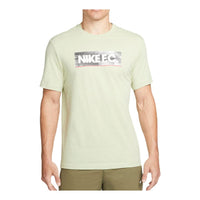 Nike F.C. Logo Printing Solid Color Sports Round Neck Short Sleeve Green DH7445-371
