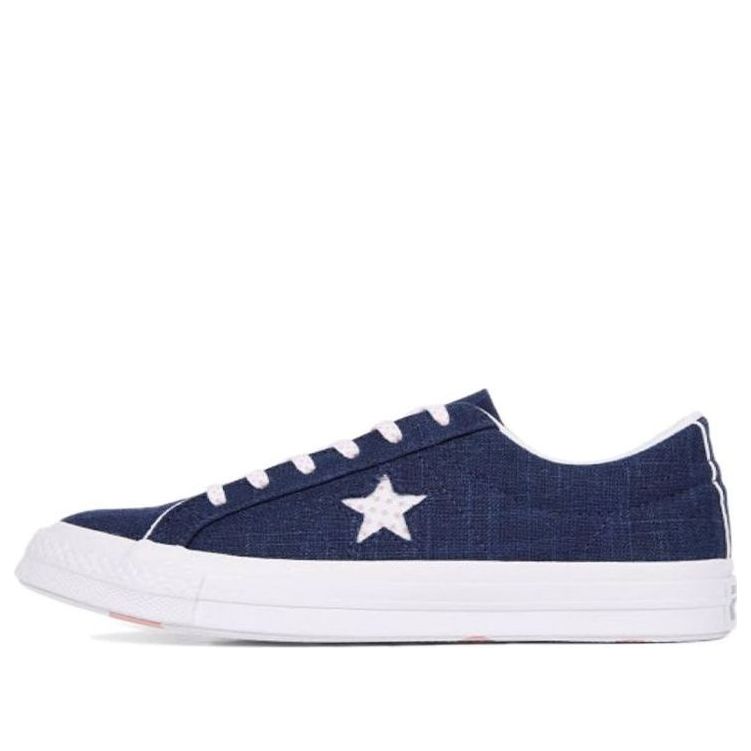 Converse One Star Ox Canvas Shoe Blue/White 160621C