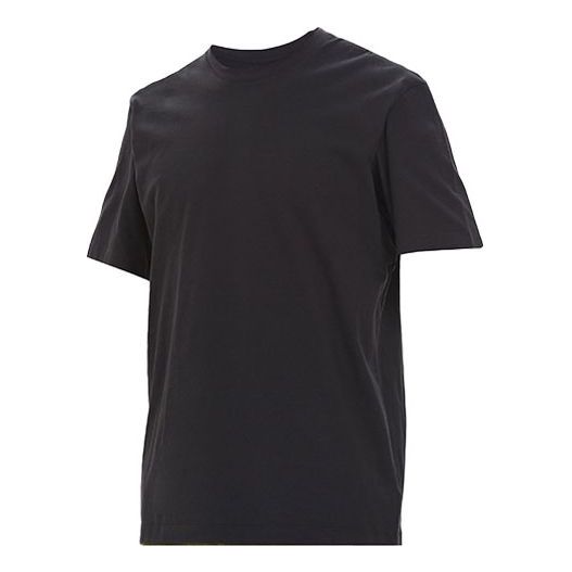 Men's Y-3 Back Printing Round Neck Casual Short Sleeve Black FN3348