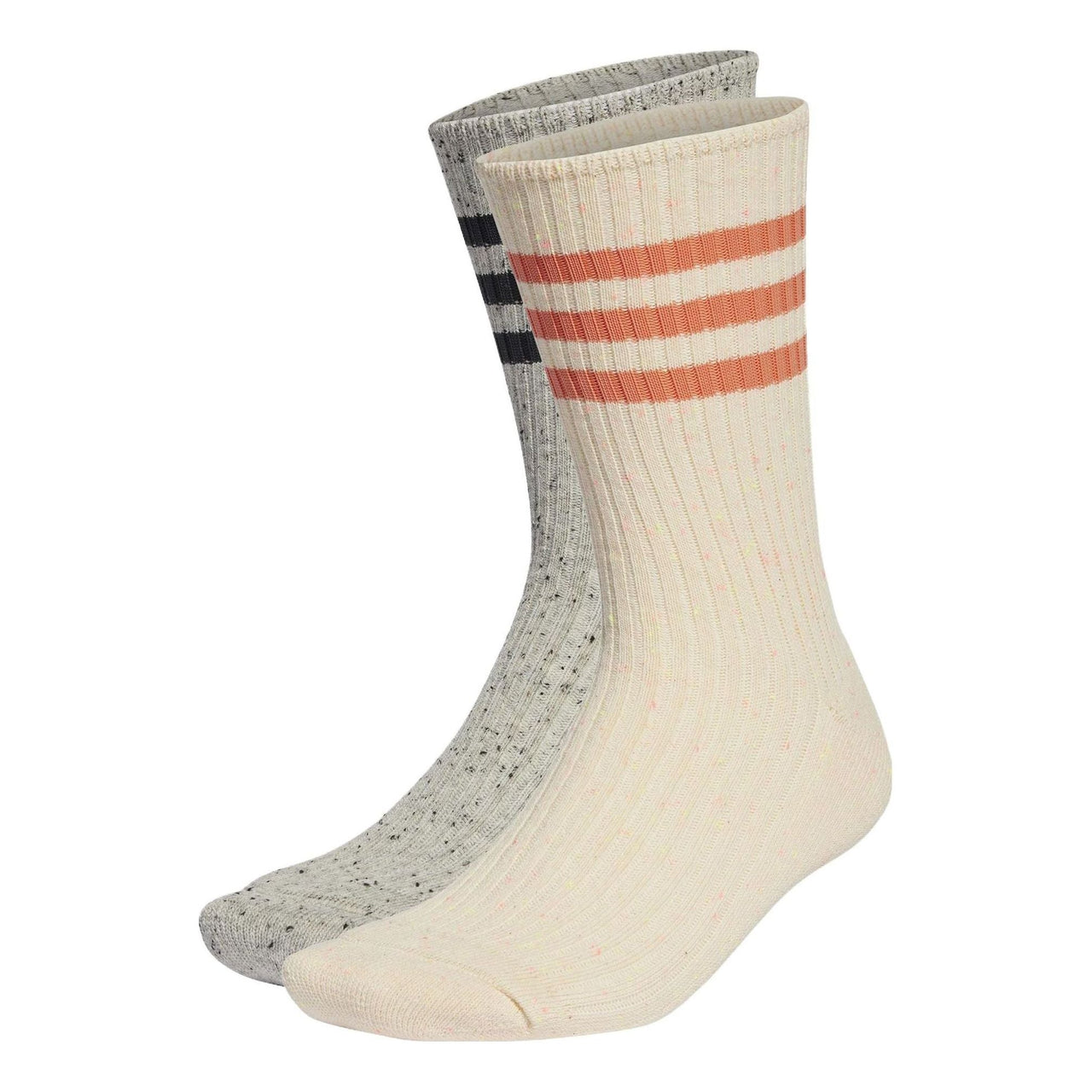adidas Lounge Crew Socks 2 Pairs 'Beige Grey' HT3460