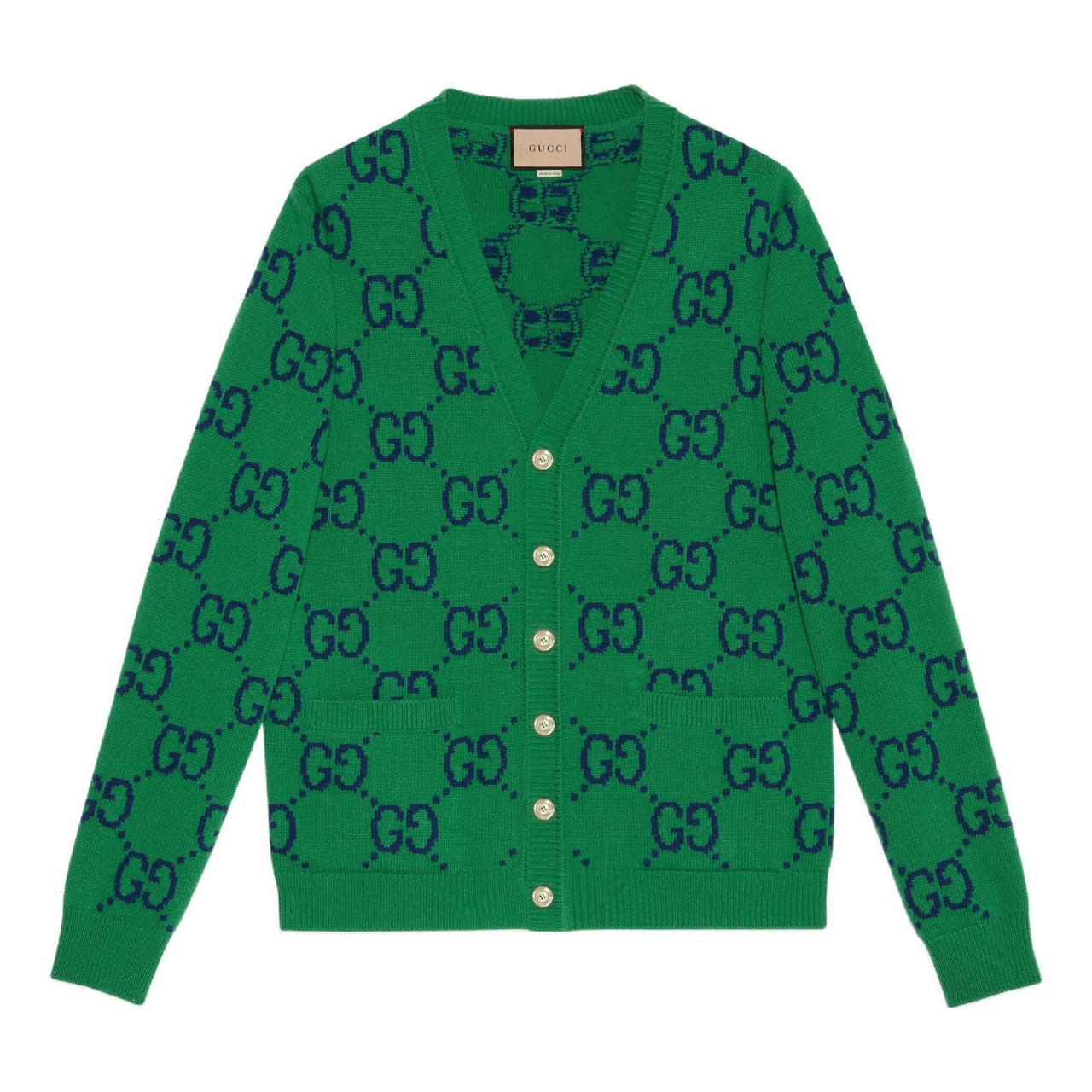 Gucci GG Knit Cardigan 'Green Blue' 674043-XKB3V-3129