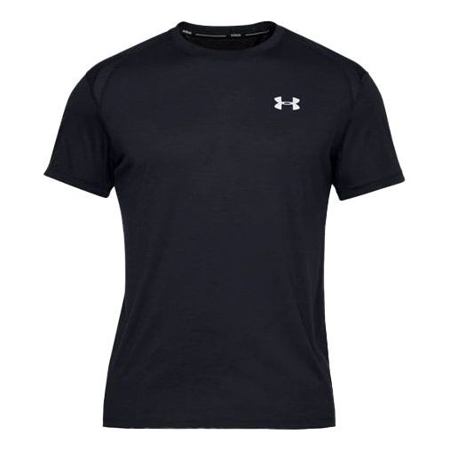 Men's Under Armour Streaker Series Running Sports Short Sleeve Black 1326579-001