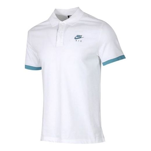 Nike Colorblock lapel Short Sleeve Polo Shirt White CW5248-100