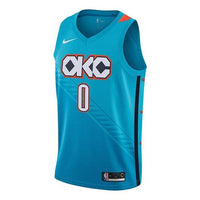 Nike NBA Russell Westbrook City Edition (Oklahoma City Thunder) Swingman Jersey Blue AJ4632-445