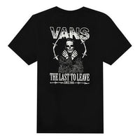 Vans Back Printing Short Sleeve Couple Style Black VN0A4P5ABLK