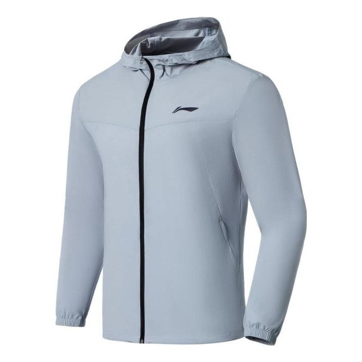 Li-Ning Logo Running Windbreaker 'Blue Haze' AFDS365-3