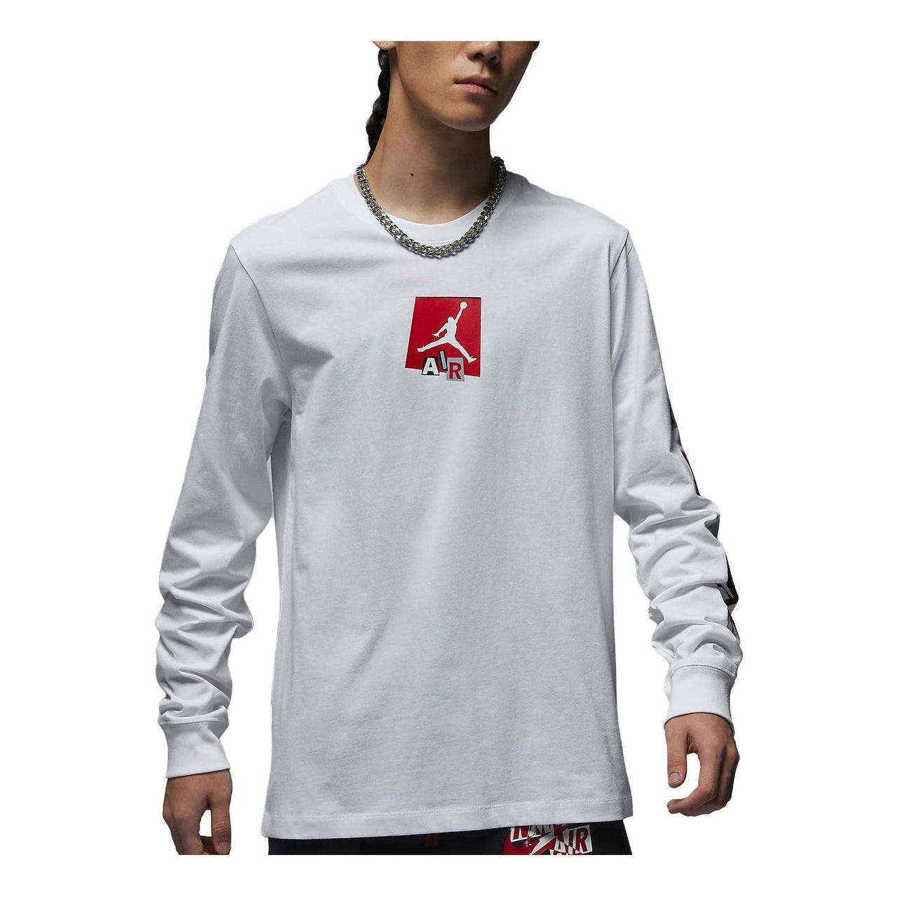 Air Jordan Brand Graphic Long-Sleeve T-Shirt 'White' FD7018-100
