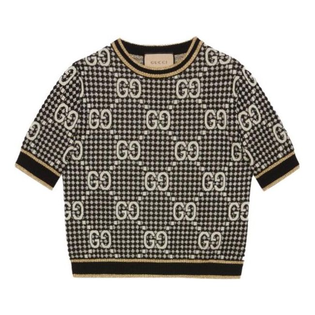 (WMNS) Gucci GG wool blend jacquard top 'Grey' 743322-XKC8Y-1209