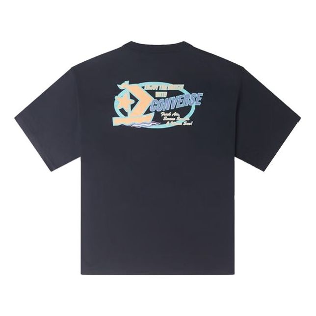 Converse Retro Sail Boat Graphic T-shirt 'Black' 10025441-A01