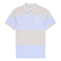 Men's Nike Sportswear Sport Essential Logo Colorblock Casual Short Sleeve Light Sea Blue Polo Shirt DM6951-097