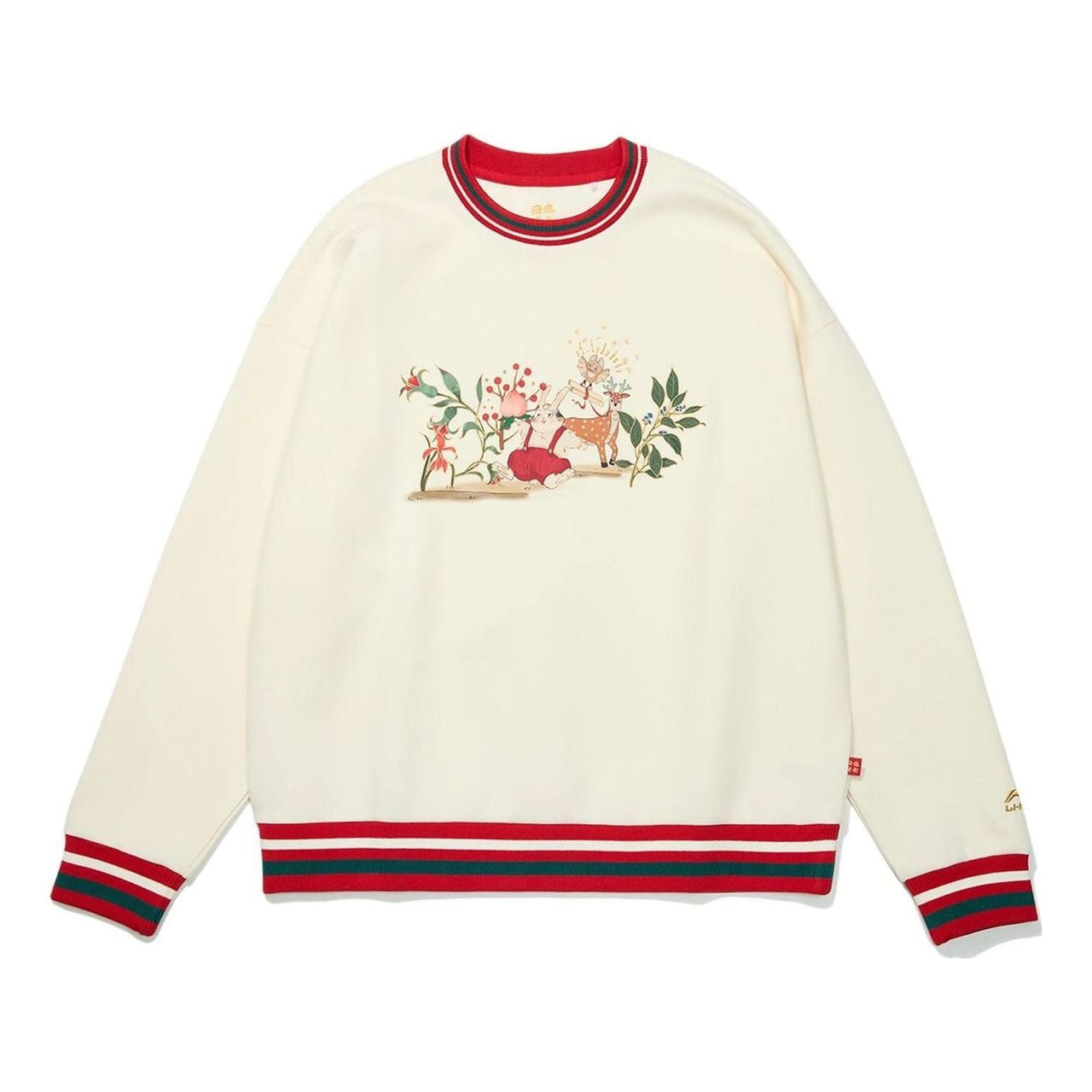 (WMNS) Li-Ning Rijindoujin Cartoon Graphic Sweatshirt 'Beige' AWDT074-6