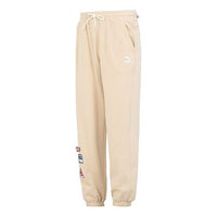 PUMA Team Badge Sweatpants 'Beige' 677378-67